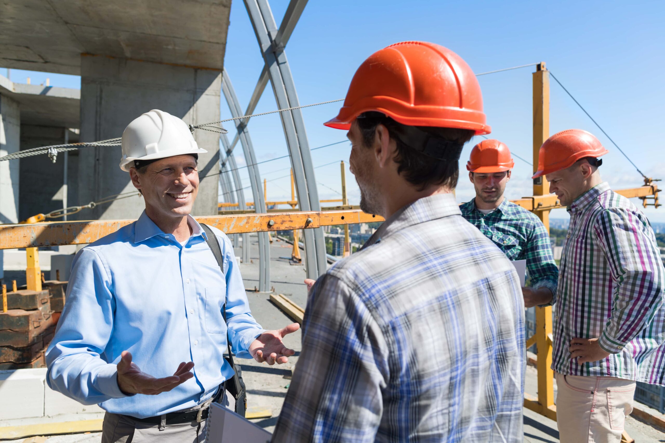 Builders Meeting On Construction Site Architect Ta 2023 11 27 05 00 21 Utc